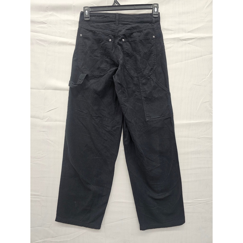 Wild Fable Womens Black Carpenter Pants Wide Leg Utility High Rise Size 0 1000